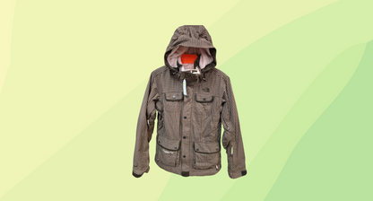 The North Face Snowboarding Jacket - M - Brown/Pink Stripes