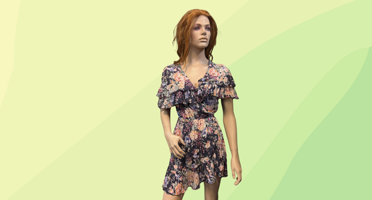 Auguste Dahlia Cascade Wrap Mini Dress RRP $159 - Size 10 - Grey Purple/Floral