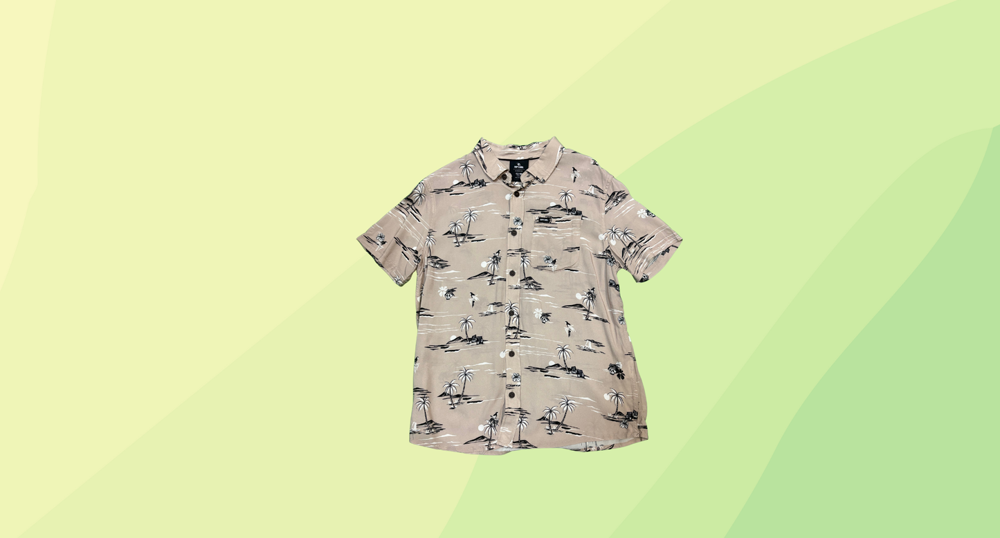 Ripcurl Party Pack S/S Boys Shirt RRP $59.99 - Kids 12 - Taupe