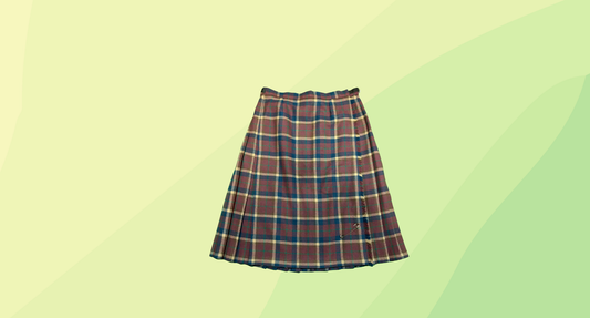 Pitlochry Womens Kilt - Size 16 - Maroon Tartan