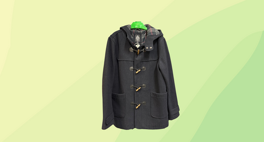 RDX Mens Wool Blend Coat with Hood - XXL - Navy