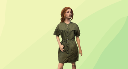 French Connection Cargo Dress with Belt RRP $ 149.95 - Size 10 - Khaki