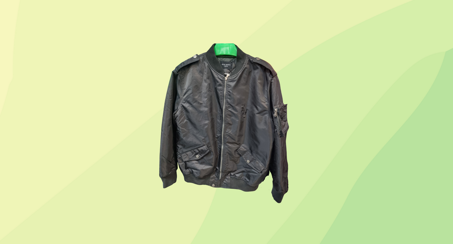 Saint Morta Mens Staten Nylon Bomber Jacket - M - Black