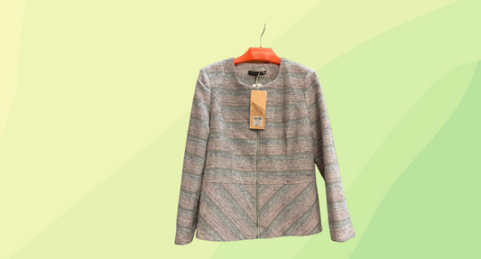 Liz Jordan Dora Textured Jacket RRP $169.95 - Size 10 - Pink Nectar
