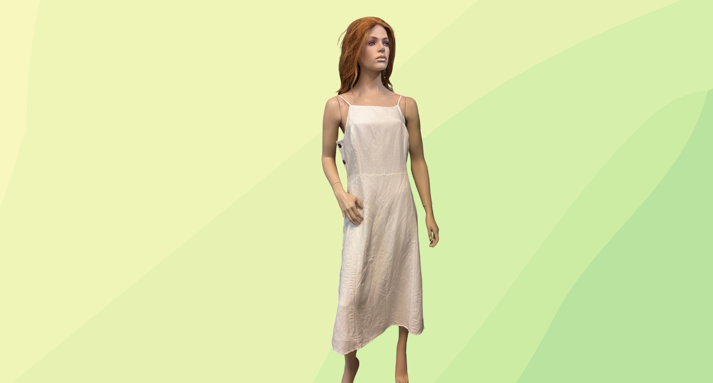 Witchery Button Detail Dress RRP $149.95 - Size 14 - Chalk