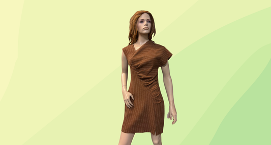 Zara Dress RRP $105 - M - Brown Pinstripe