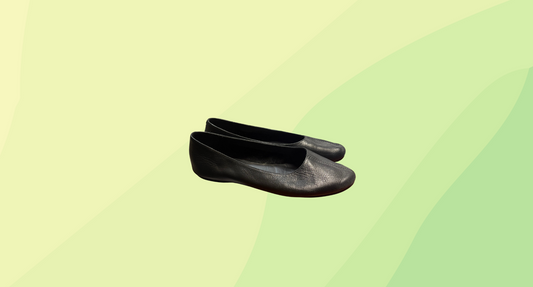 Wittner Flats Natural Milled Leather - Size 39 - Black
