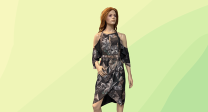 Wayne Cooper Dress RRP $159.95 - Size 14 - Brown/Green Prism