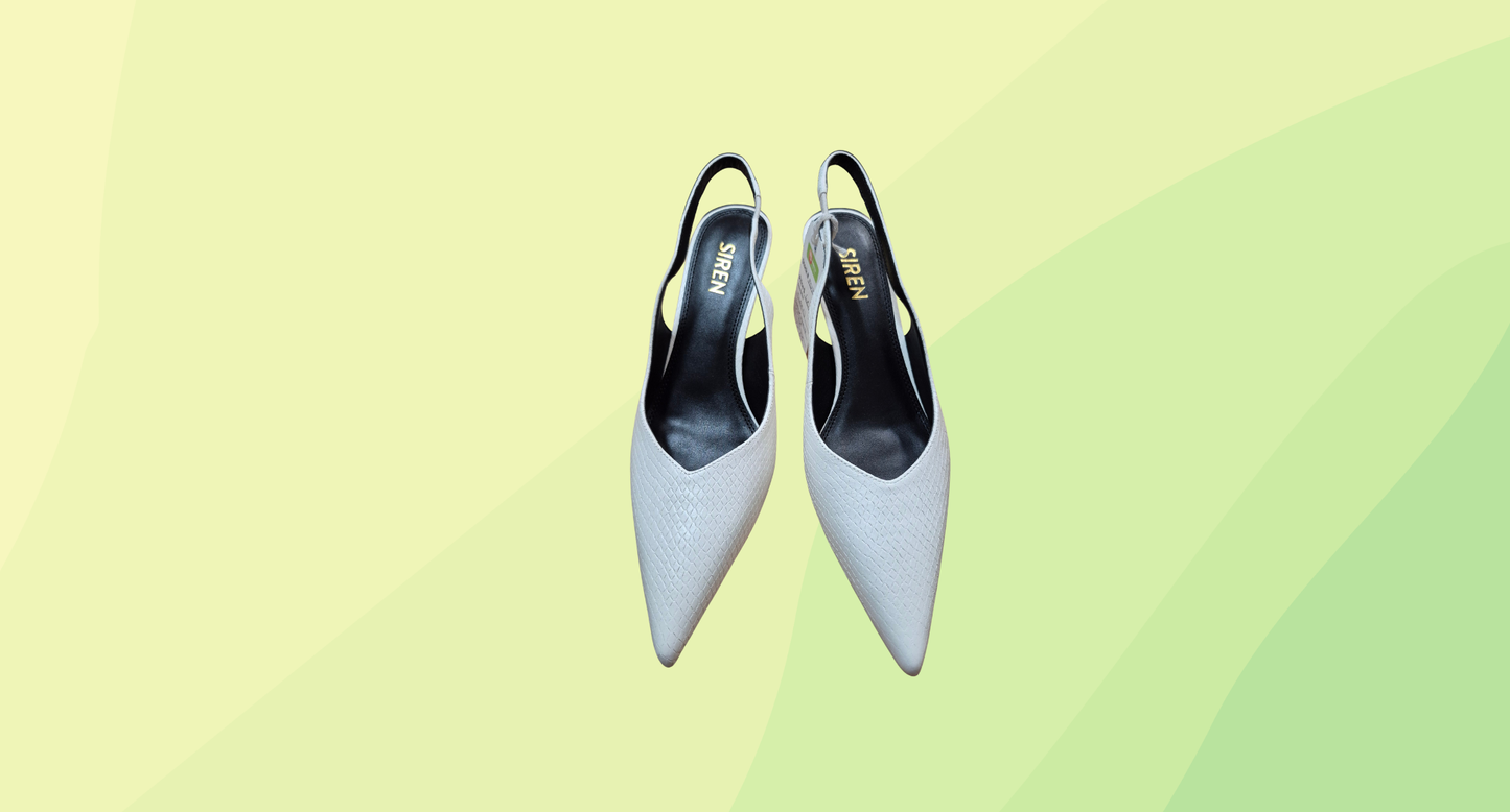 Siren Snake Leather RRP $179.95 - US 6.5 - Chalk White