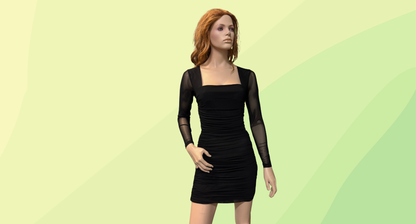 Bardot Tasha Mesh Dress RRP $119.99 - M/L - Black