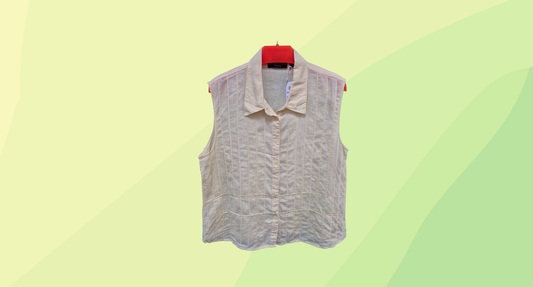 Rodney Clark Linen Blouse - Size 18 - Lemon