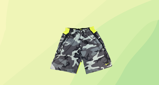 Nike Mens Shorts - XL - Camo/Fluro Green