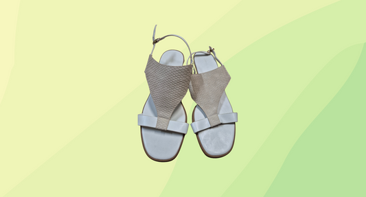 Charles & Keith Sandal - Size 39 - White/Beige