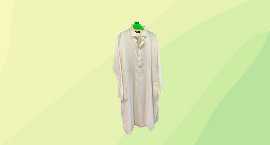 Wasim Akram Mens Kameez Shalwar - L - Ivory