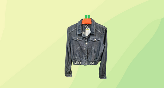 Emporio Armani Bomber Jacket - Size 12 - Denim