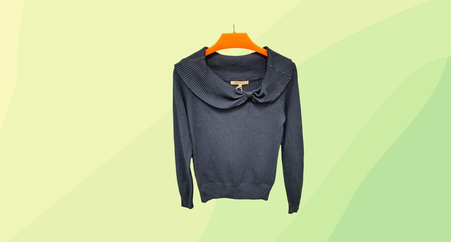 Review Knitted Top - Size 12 - Navy