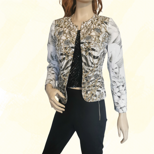 Czarina Sequin Jacket - Small - print