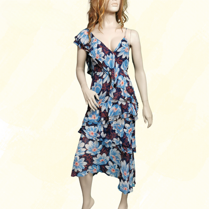 Talulah Midi Dress - Size S - Tropical Print