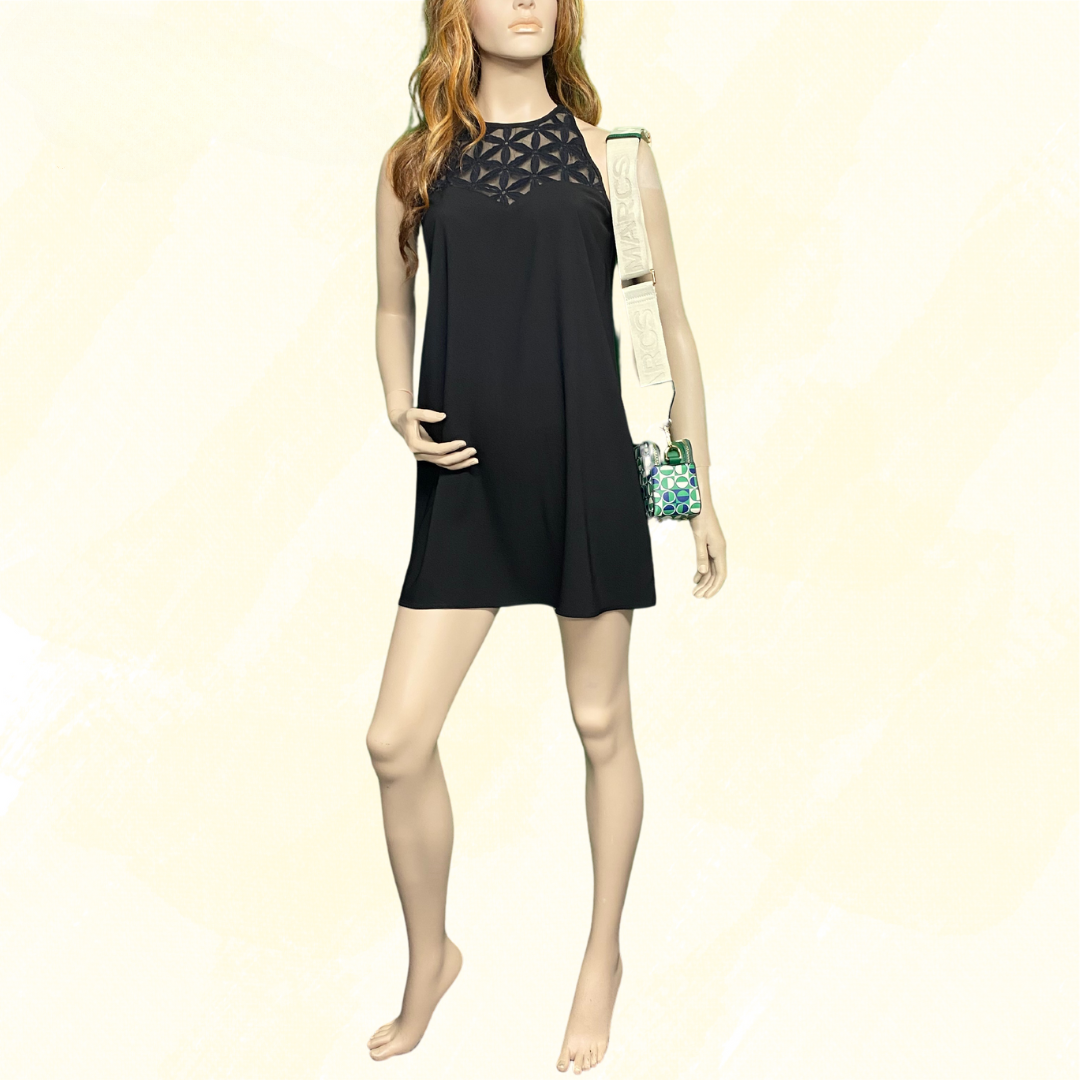Pilgrim Mini Dress, feature bodice - Black 10