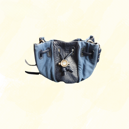 Mimco Mini Cocoon Flint Blue Cross Body Bag