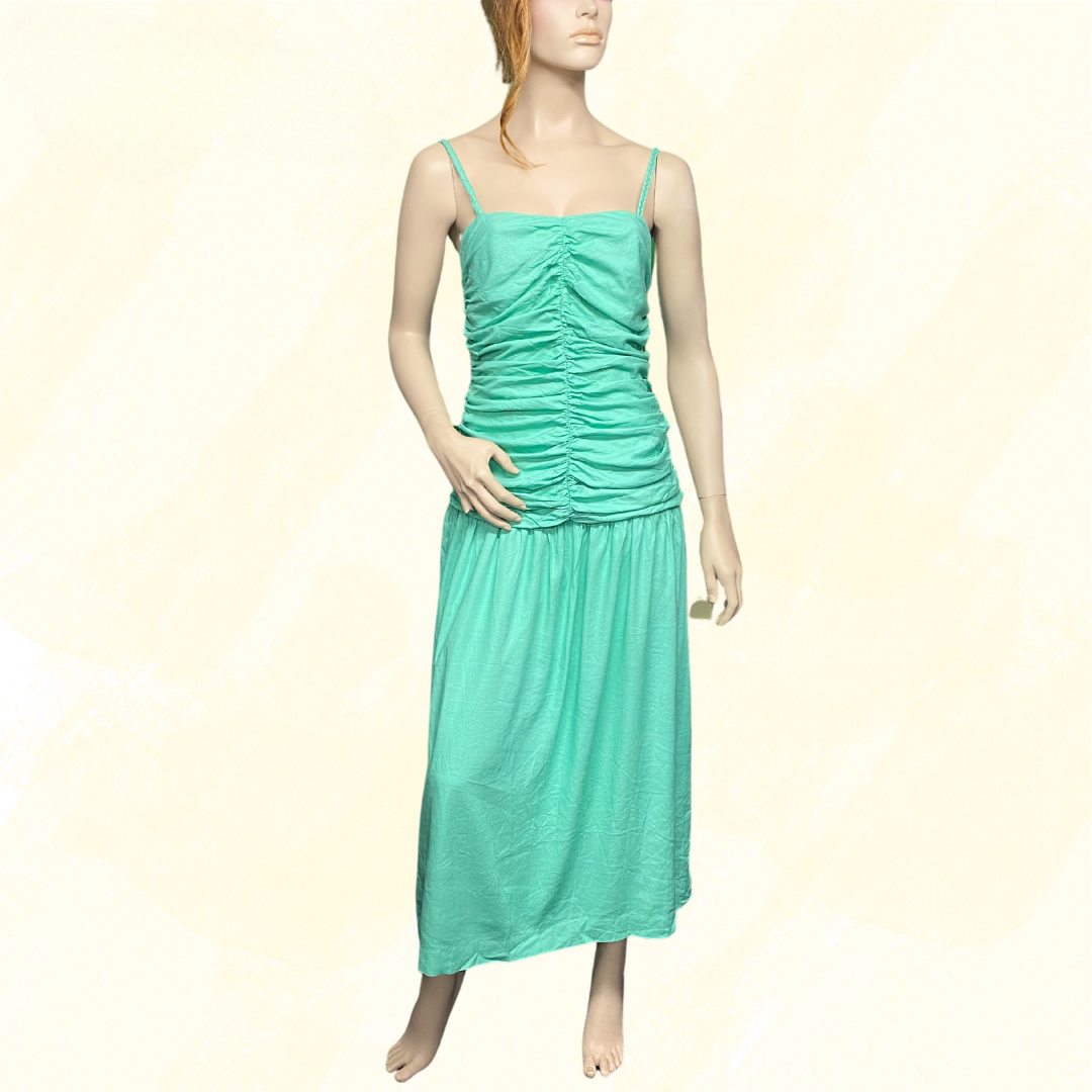 Lover Sample - Long Ruched Top Plaited Straps - Mint Green - 10