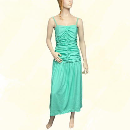 Lover Sample - Long Ruched Top Plaited Straps - Mint Green - 10