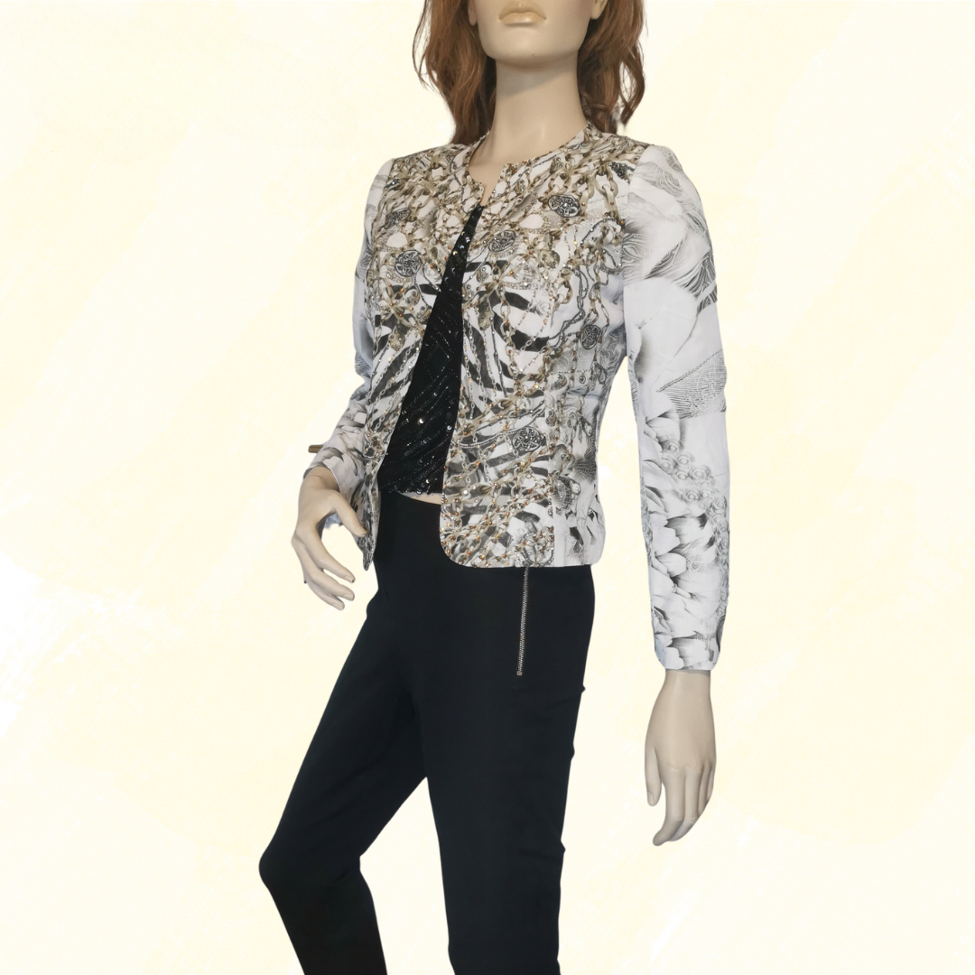 Czarina Sequin Jacket - Small - print