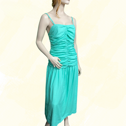 Lover Sample - Long Ruched Top Plaited Straps - Mint Green - 10