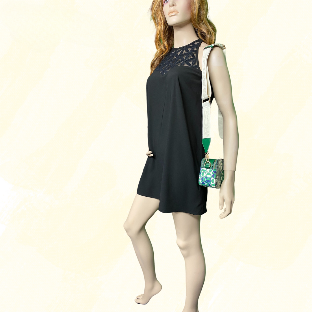Pilgrim Mini Dress, feature bodice - Black 10