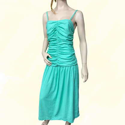 Lover Sample - Long Ruched Top Plaited Straps - Mint Green - 10