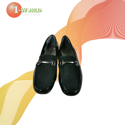 Easy Steps Verona Flats/Buckle Feature - 7C Patent Black