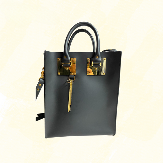 Sophie Hulme Albion Leather Tote - Not Authenticated - Black