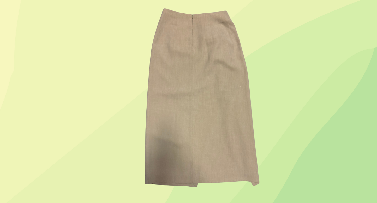 Bianca Spender Suiting Pigalle Skirt RRP $395 - Size 6 - Sandstone