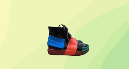 Melissa Crew Sneakers - US 5 - Black/Orange/Green/Blue