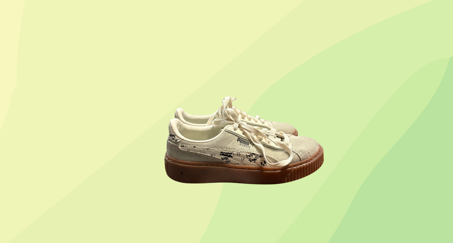 Puma Suede Sneaker - US 7 - Grey/Cream