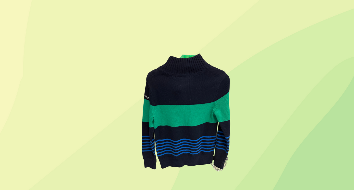 Tommy Hilfiger Knit Jumper - K6-7 - Green/Navy/Blue