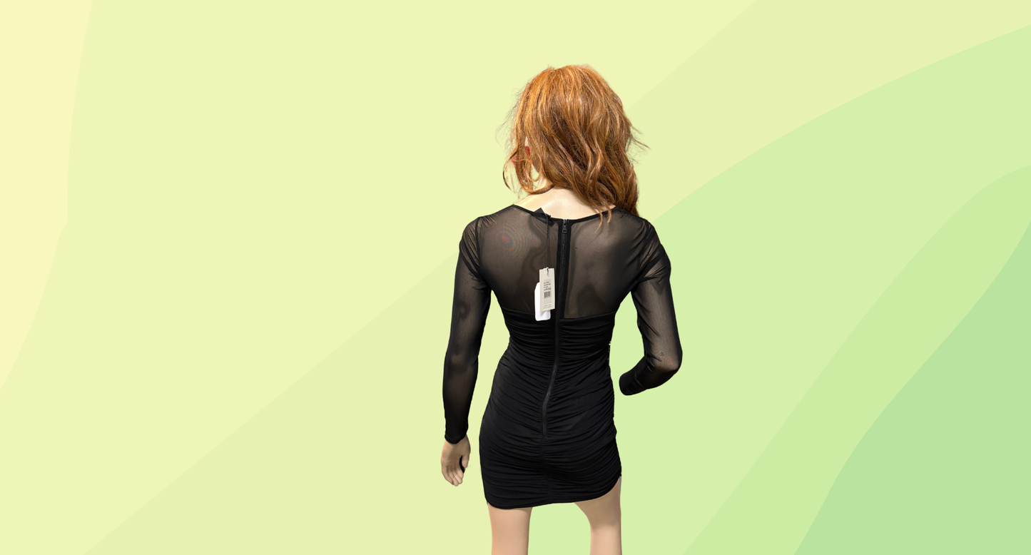 Bardot Tasha Mesh Dress RRP $119.99 - M/L - Black