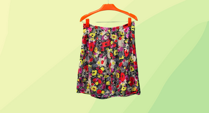 Alannah Hill Silk Skirt - Size 12 - Multi Floral