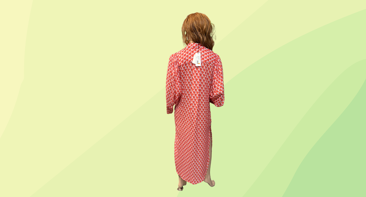 Sheike Studio Geo Print Dress RRP $169.95 - Size 10 - Orange