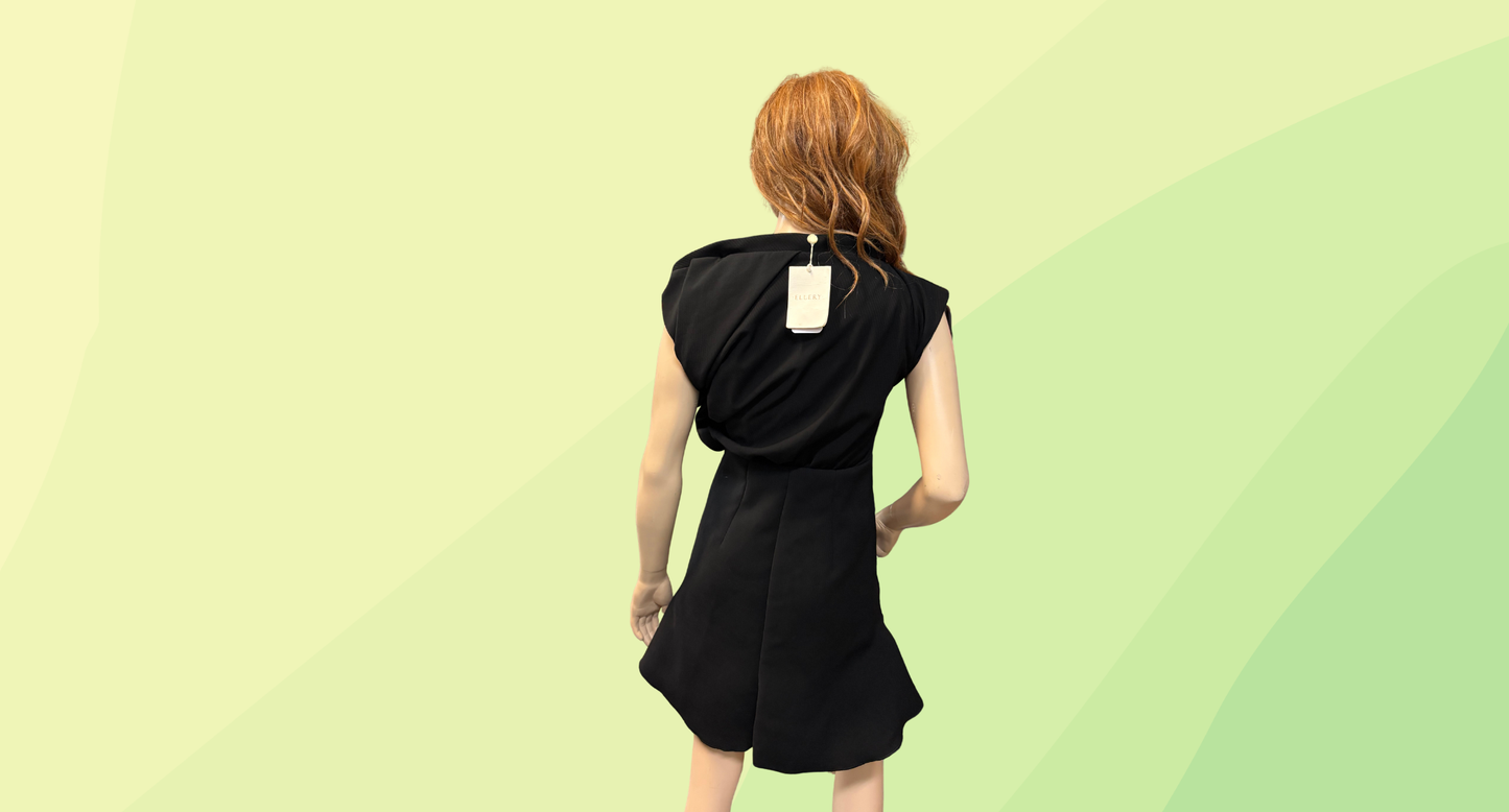 Ellery Bonsai Ruched Dress RRP $750 - Size 8 - Black