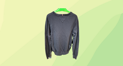 Tommy Hilfiger Mens V-Neck Knit Pullover - M - Navy
