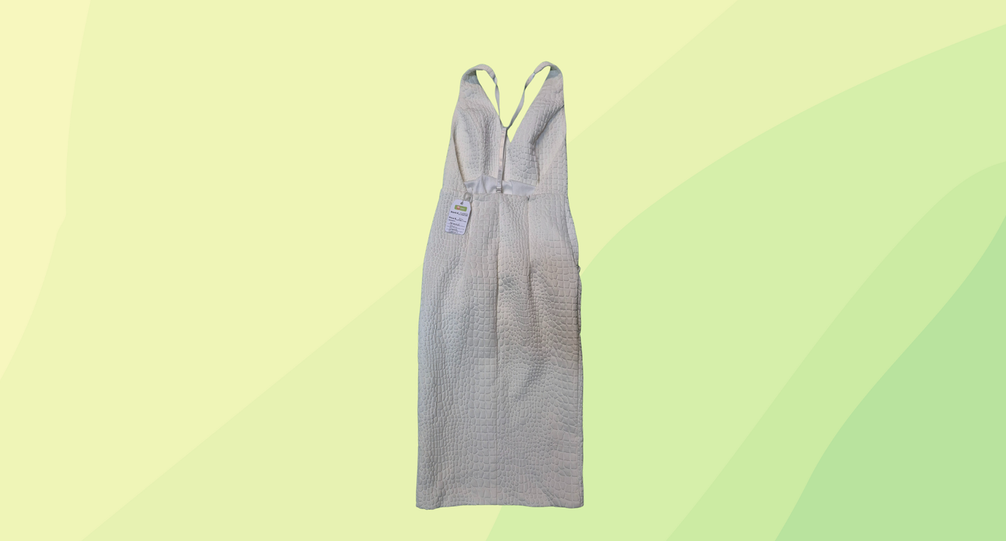 Sheike Textured Mini Dress - Size 6 - Cream