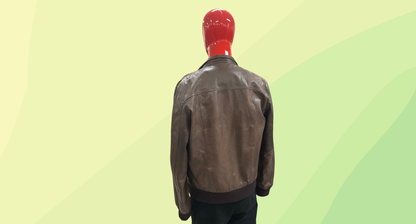 Stray Mens Leather Jacket - S - Brown