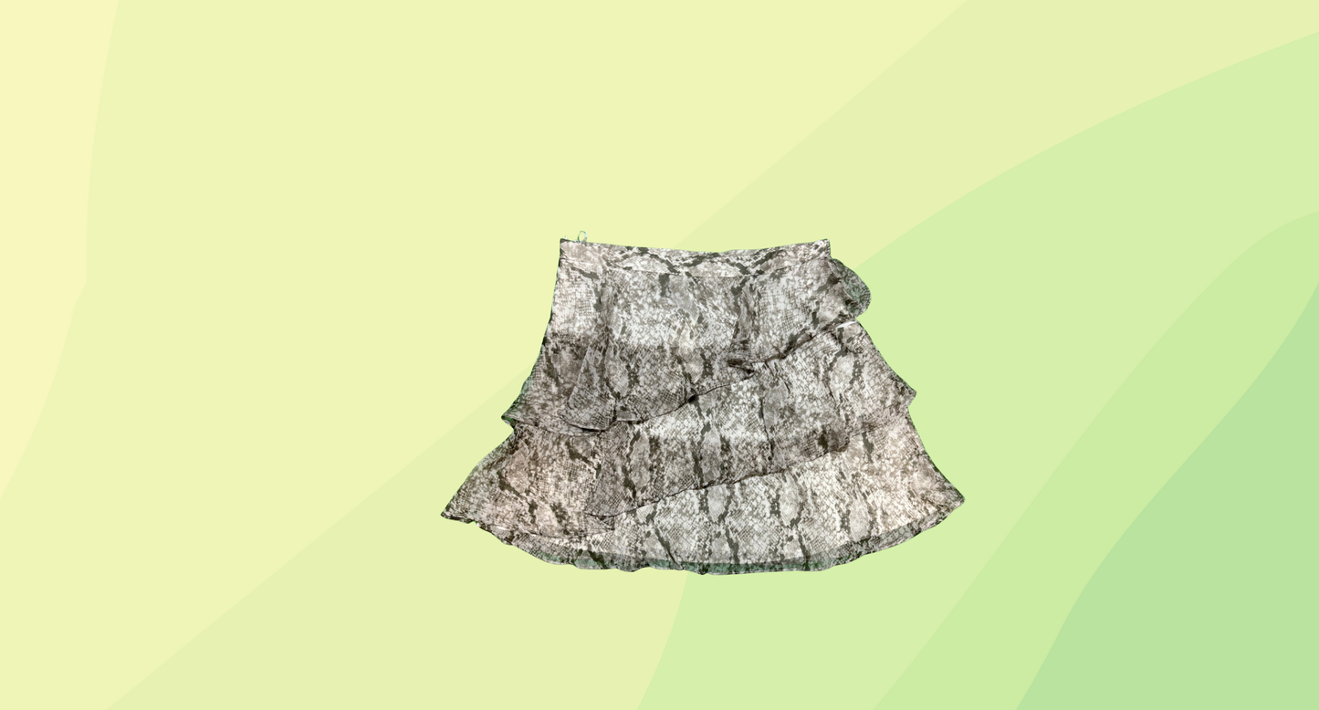 Sheike Mercy Mini Skirt RRP $119.95 - Size 16 - Grey/White