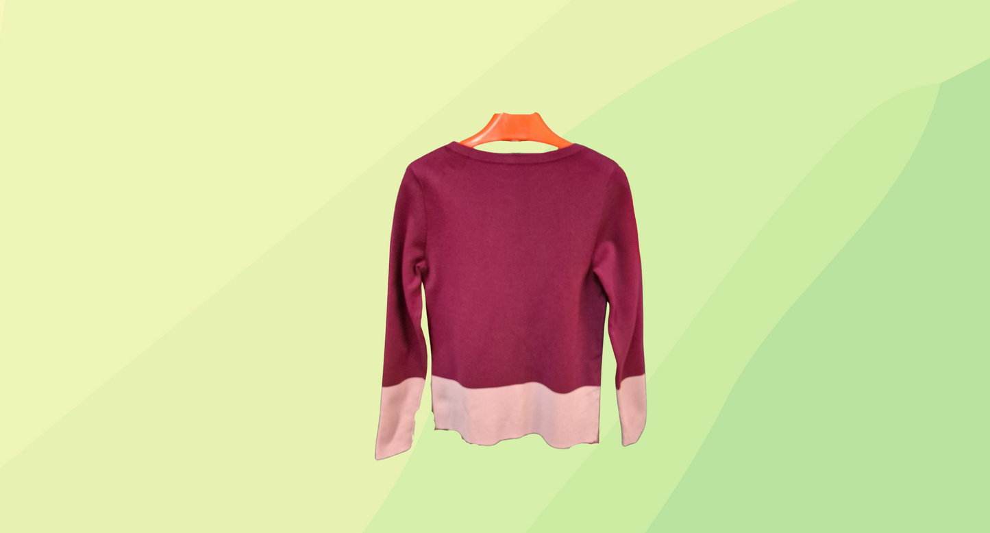Ann Taylor Knitted Top - S - Dual Tone Pink