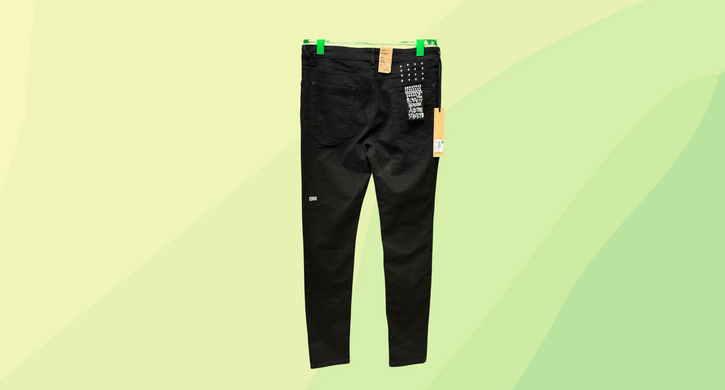 Tsubi Mens Van Winkle Black Rebel Jeans RRP $194.95 - Size 36 - Black