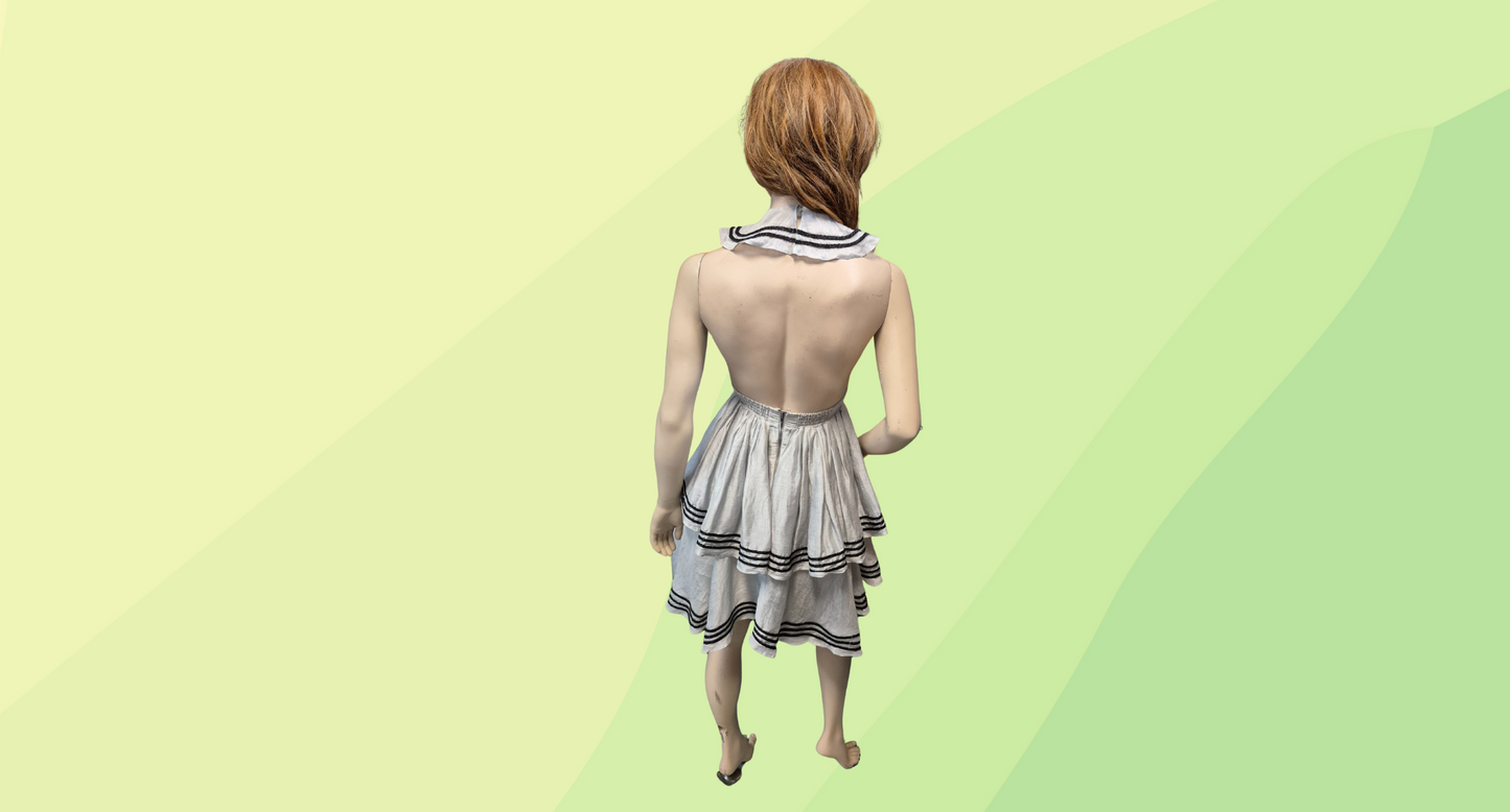 AJE Victoria Dress - Size 6 - Silver Grey
