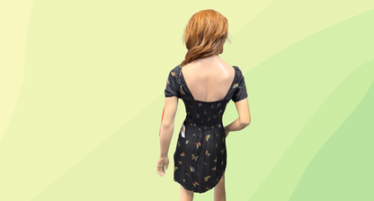 RVCA Flutter Fenced Dress RRP $89.99 - Size 10 - Black