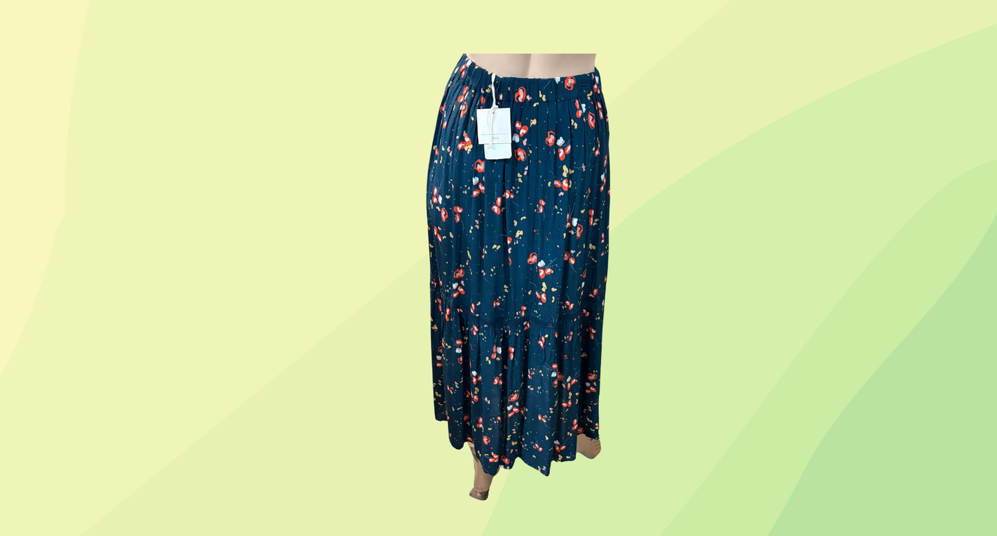 Catherine Murphy Skirt - Size 12 - Blue Print