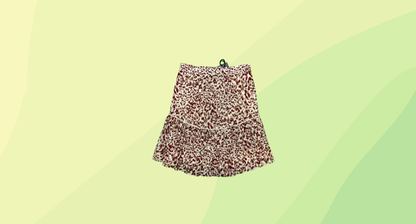 Witchery Cotton Animal Mini Skirt RRP $119.95 - Size 6 - Almond Leopard